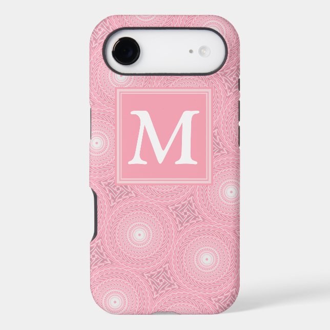 Monogram pink circles pattern (Back)