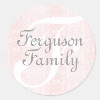 Monogram (Pink) Family Stickers
