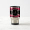 Monogram pink glitter zebra stripes circle