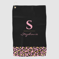 Monogram Pink & Gold Leopard Print | Colour Block