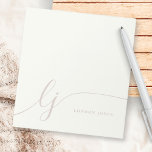 Monogram Pink Modern Minimal Feminine Rose Ivory Notepad<br><div class="desc">Monogram Pink Modern Minimal Feminine Rose Ivory Notepad.</div>