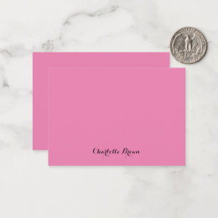 Monogram Pink Modern Minimalist Feminine Card