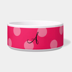 Monogram Pink polka dots pattern