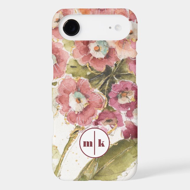 Monogram | Pink Primrose Case-Mate iPhone Case (Back)