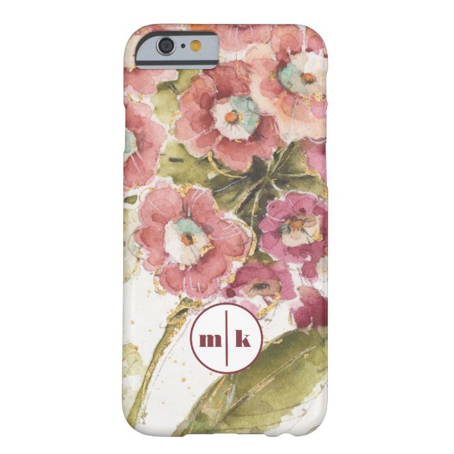 Monogram | Pink Primrose Case-Mate iPhone Case (Back)