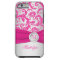 Monogram Pink, Silver Damask iPhone 6 case