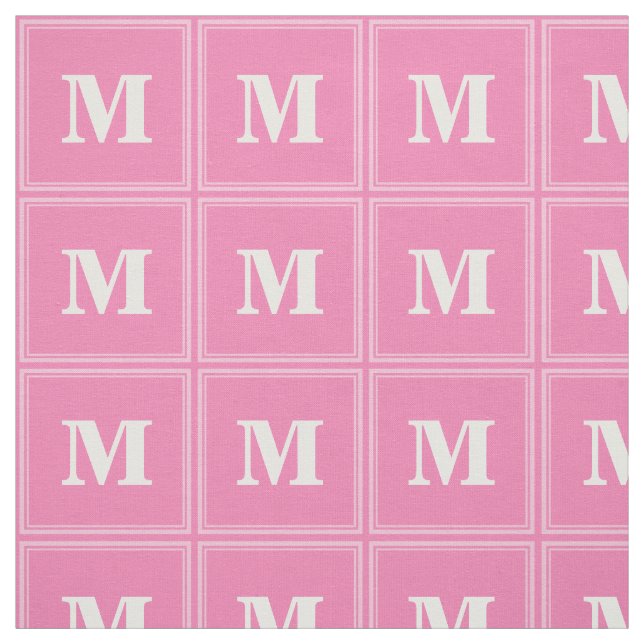 Monogram pink stripes fabric (Swatch)