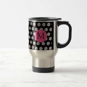 Monogram Pink Volleyball Mug