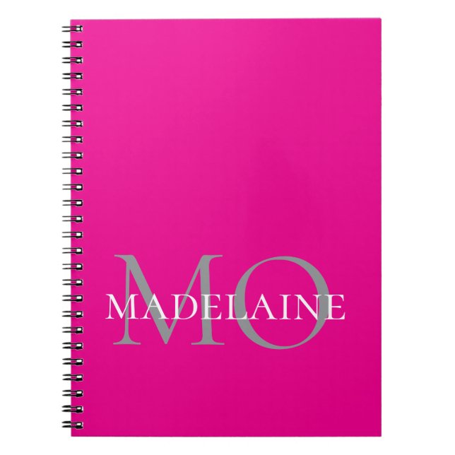  Monogram Pink White Personal  Notebook (Front)