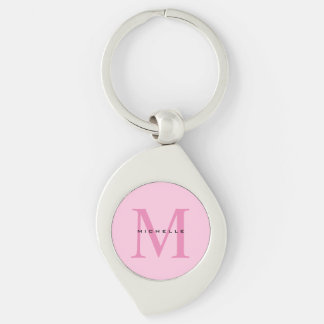 Monogram Pink Your Name Special Gift Beloved Ones Key Ring