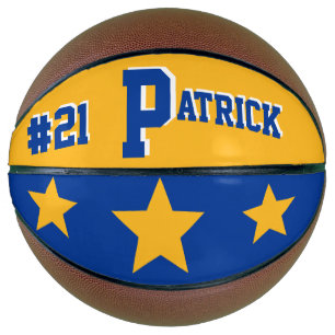 Monogram Pitt Blue & Gold Basketball