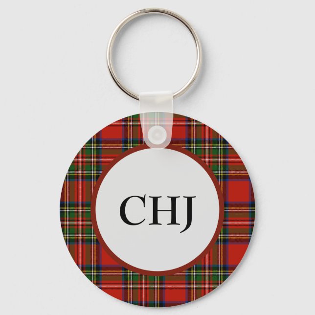 Monogram Plaid Key Ring (Front)