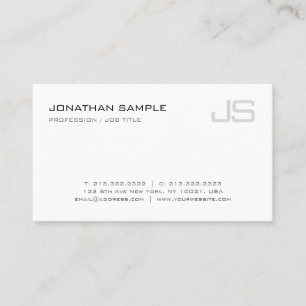 Monogram Plain Modern Design Luxury Trendy Elegant Business Card