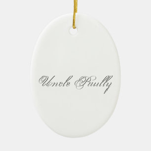 Monogram Plain Script Ceramic Tree Decoration