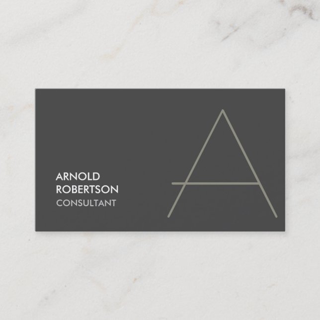Monogram Plain Trendy Chic Business Card (Front)