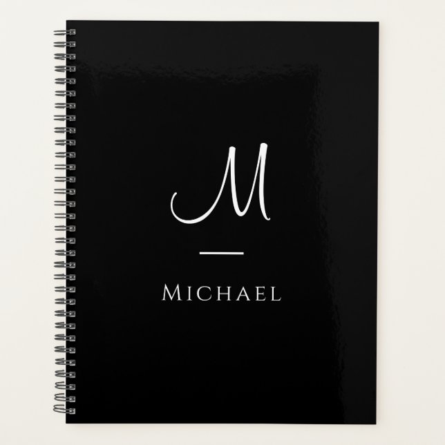Monogram Planners Initial Letter Elegant Template (Front)