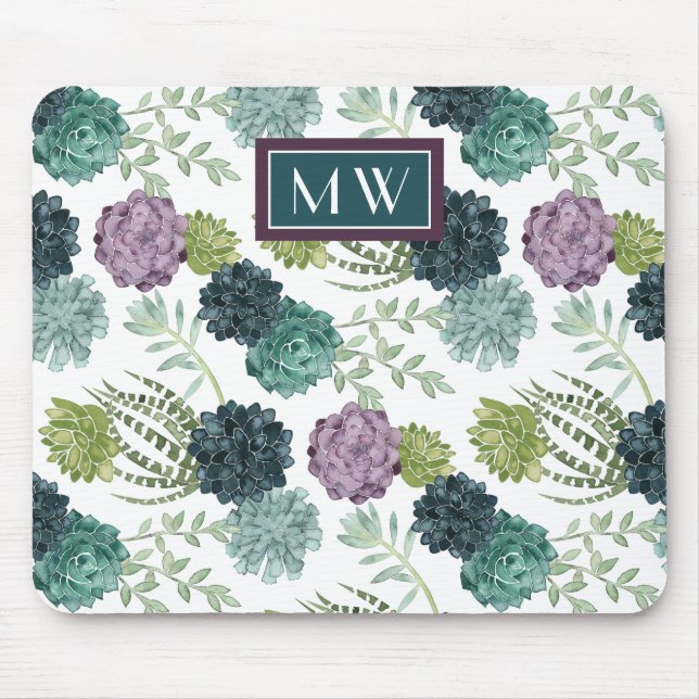 Monogram | Plant Happiness Collection Succulent Pa Mouse Mat (Front)