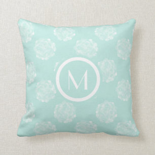 Monogram   Plant Happiness   Pastel Succulent Patt Cushion