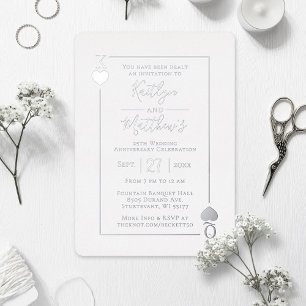 Monogram Playing Card 25th Wedding Anniversary
