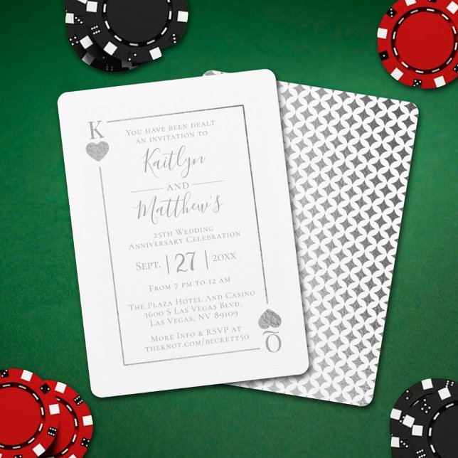 Monogram Playing Card 25th Wedding Anniversary (Creator Uploaded)
