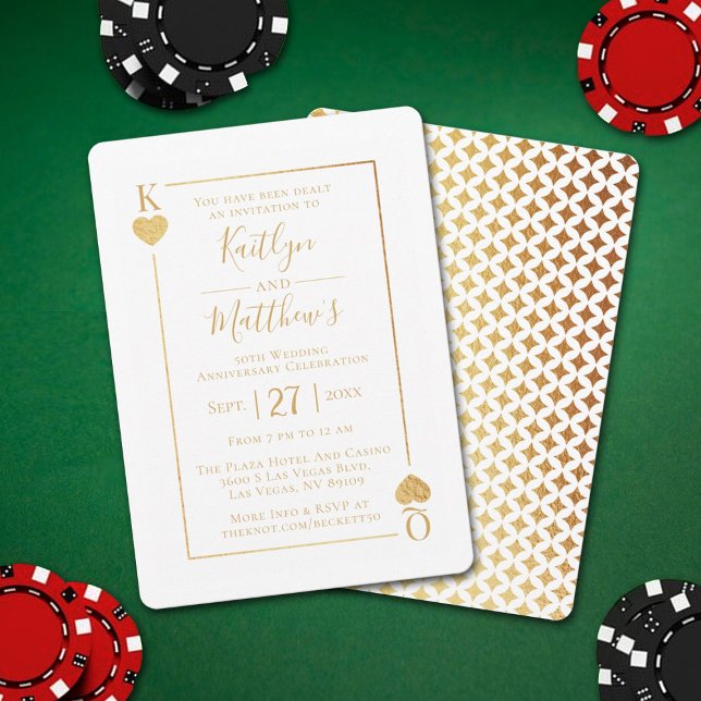 Monogram Playing Card 50th Wedding Anniversary (Creator Uploaded)