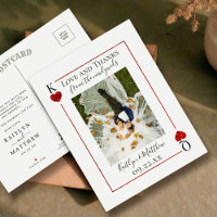 Monogram Playing Card Wedding Collection Thank You