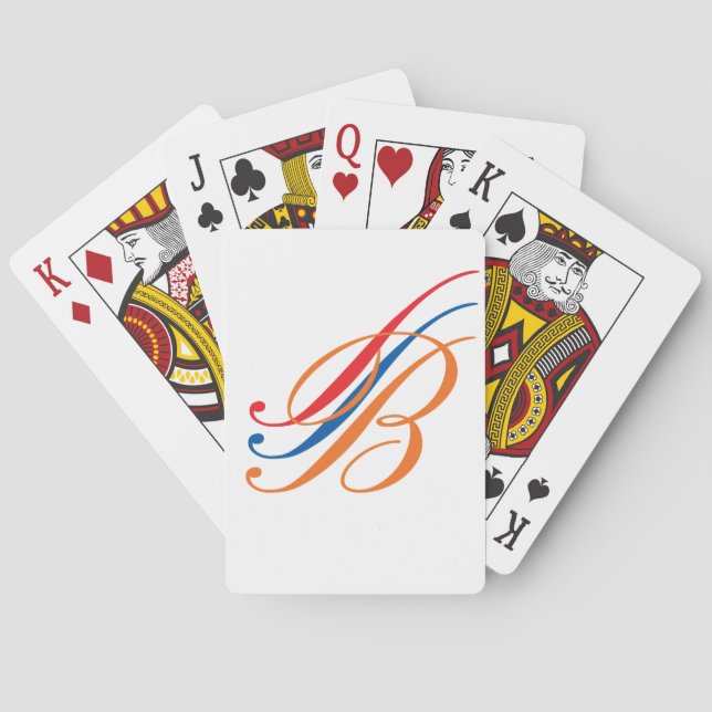 monogram playing cards (Back)