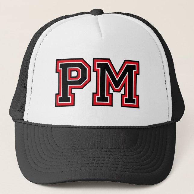 Monogram 'PM' Trucker Hat (Front)