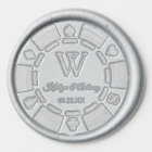 Monogram Poker Chip Casino Wedding