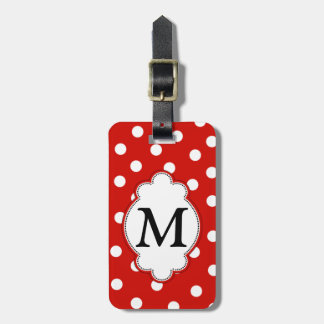 Monogram Polka Dot Luggage Tag