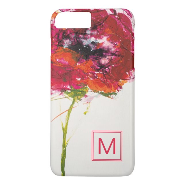 Monogram | Poppy on White Case-Mate iPhone Case (Back)