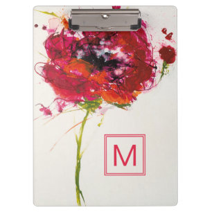 Monogram   Poppy on White Clipboard