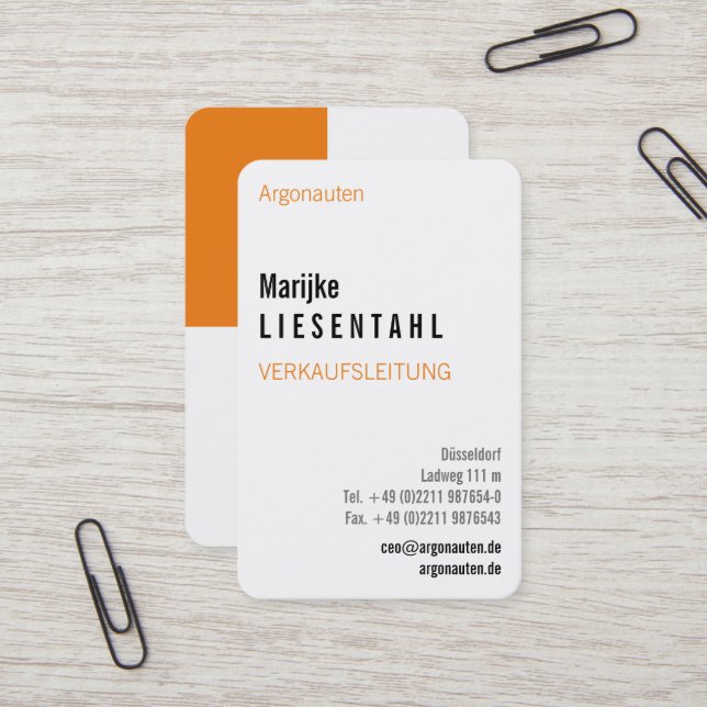 Monogram Portrait Business Card (Front/Back In Situ)