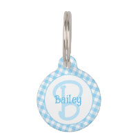 Monogram Preppy Blue Gingham