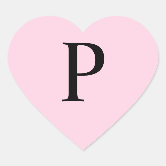 Monogram President Pink Heart Sticker (Front)