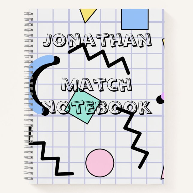 Monogram pretty Match subject Cute grap kids Notebook (Front)