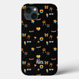 Monogram Pride Rainbow LGBT Gay Queer One Love iPhone 13 Case