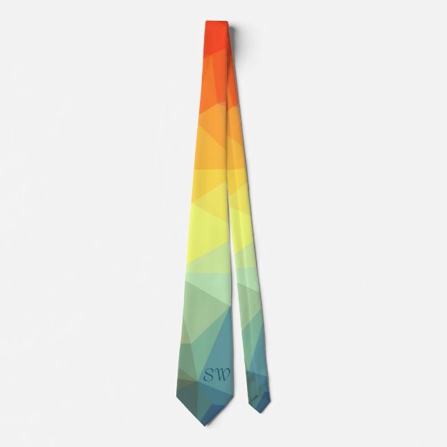 Monogram Prism Colour Trendy & Stylish Men's Tie (Front)