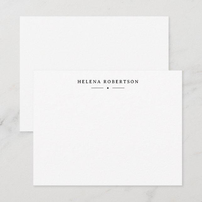 Monogram Professional Black and White Card (Front/Back)