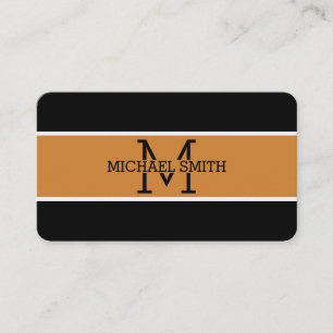 Monogram Professional Bronze Modern Business Card