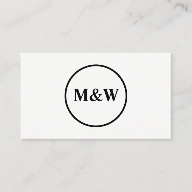 Monogram Professional Elegant Business Card (Front)
