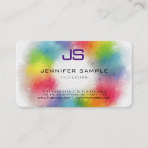 Monogram Professional Elegant Colourful Template Business Card