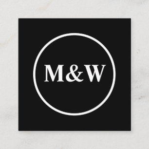 Monogram Professional Elegant Square Business Card