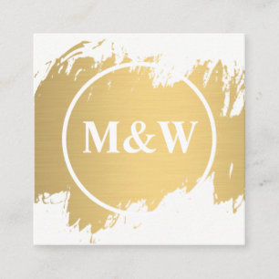 Monogram Professional Elegant Square Business Card