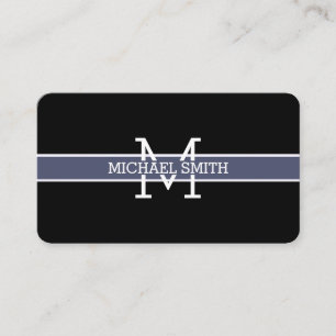 Monogram Professional Independence Horizontal Line Business Card