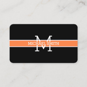 Monogram Professional Mango Tango Horizontal Line Business Card