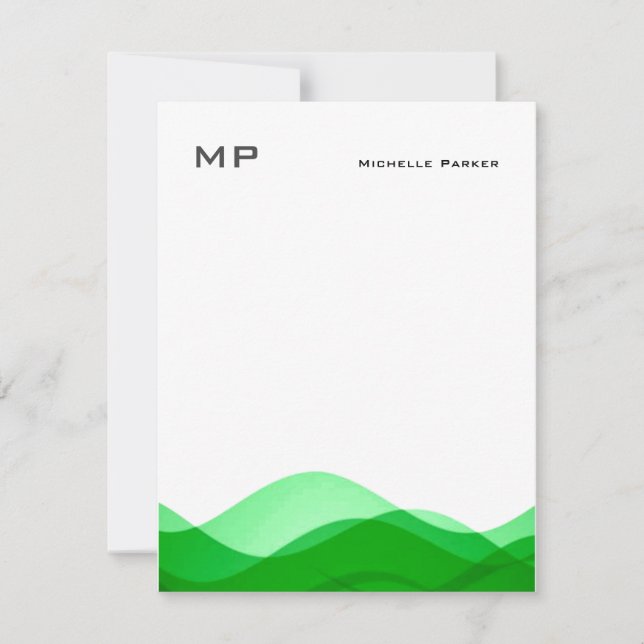Monogram Professional Plain Minimalist Card (Front)