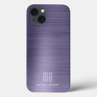 Monogram Purple Brushed Metal