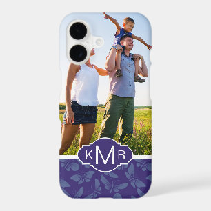 Monogram Purple Butterflies