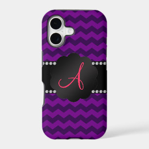 Monogram purple chevrons